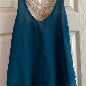 Charlotte Russe Cami with gold chain straps